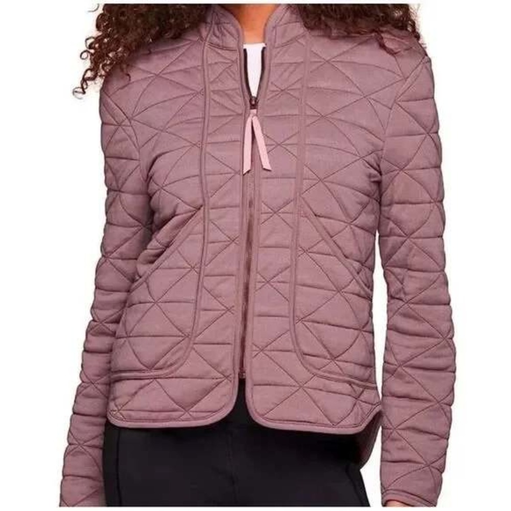 Avalanche Quilted Full Zip Jacket Small Purple Mock Neck Outdoor Hiking Gorpcore